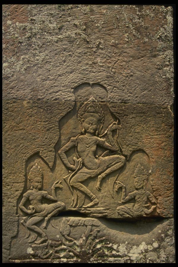 076006 Relief Stone Carving Of Dancer A4 Photo Print