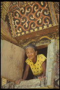 076018 Woman Looking Out Of Window A4 Photo Print
