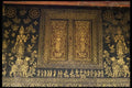 076021 Black And Gold Lacquered Temple Doors A4 Photo Print