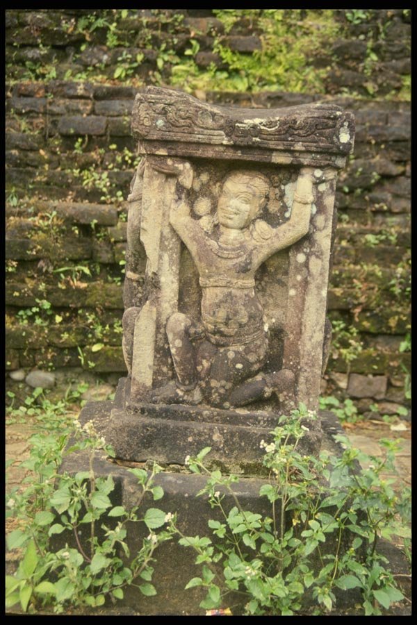 076027 Carved Stone Tablet With Figure A4 Photo Print