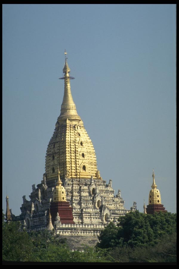 076040 Golden Roofed Temple, Burma A4 Photo Print