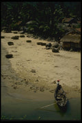 076048 Canoe On Beach, Vietnam A4 Photo Print