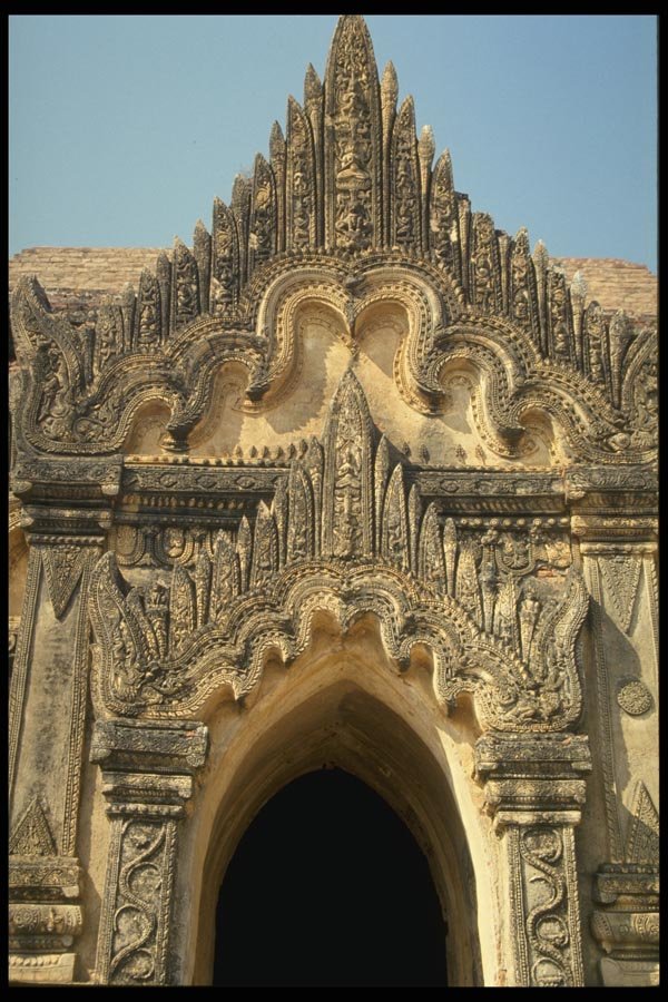 076059 Elaborately Carved Temple Entrance A4 Photo Print