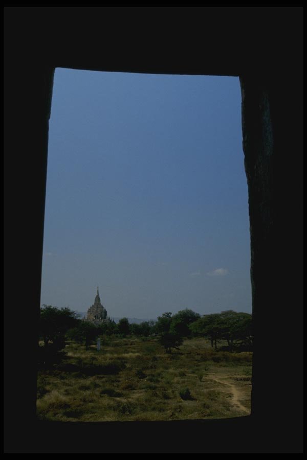 076063 View Of Temple From Window A4 Photo Print