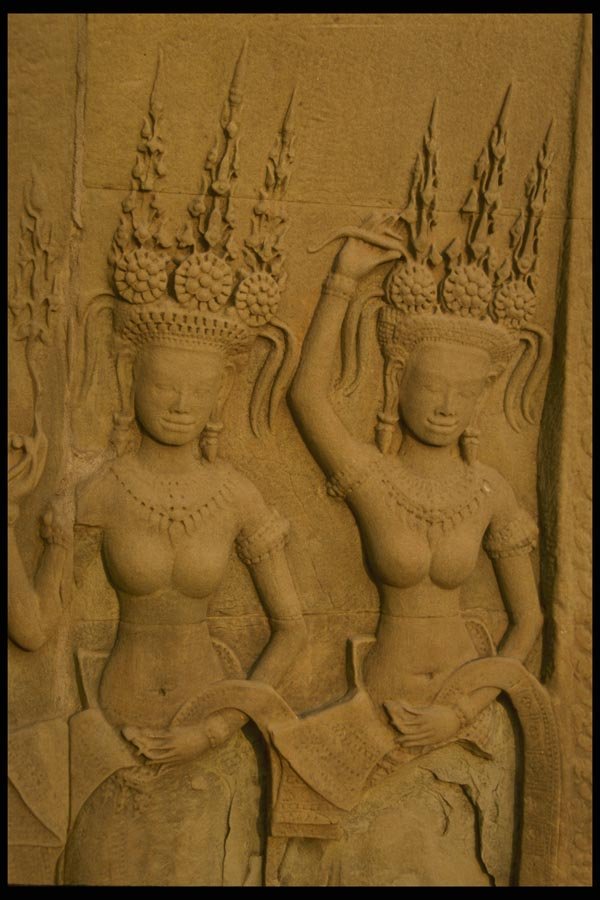 076076 Relief Sculpture Of Two Women A4 Photo Print