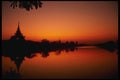 076086 Sunset Over Moat And Watchtower A4 Photo Print