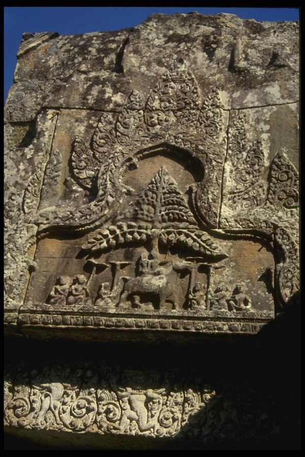 076094 Stone Relief Sculpture With Tree A4 Photo Print