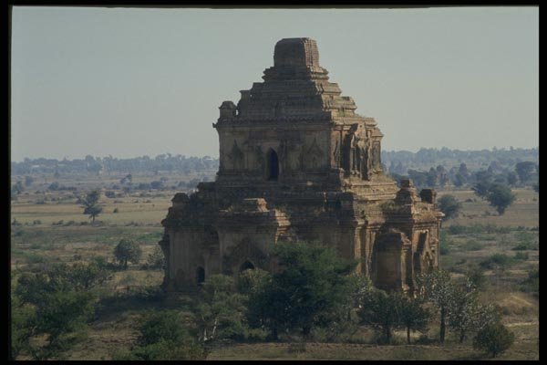076096 Two storey Temple On Plain A4 Photo Print