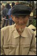 076098 Old Bearded Man With Cap A4 Photo Print