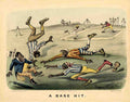 077 A Base Hit 1882 Vintage A4 Photo Print