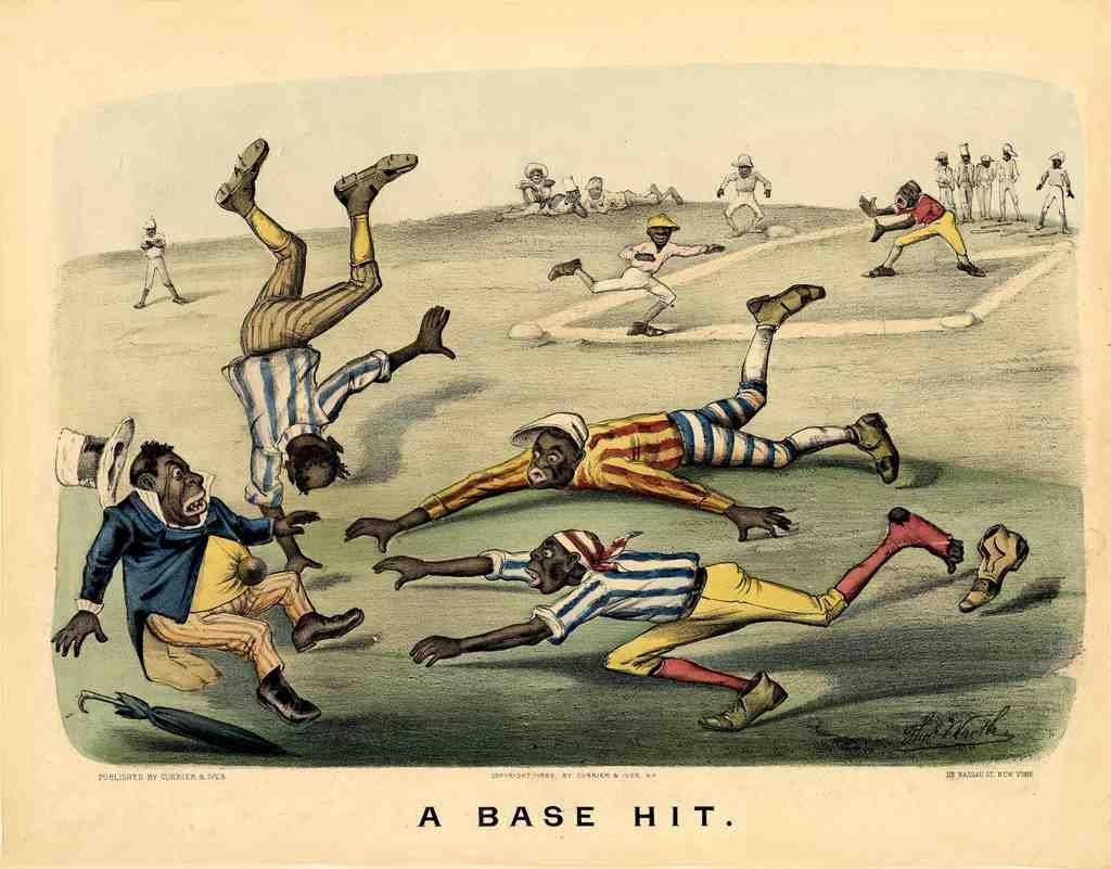 077 A Base Hit 1882 Vintage A4 Photo Print