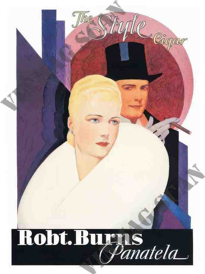 077 style cigar art deco poster 1920s 2 Vintage Advert A4 Photo Print