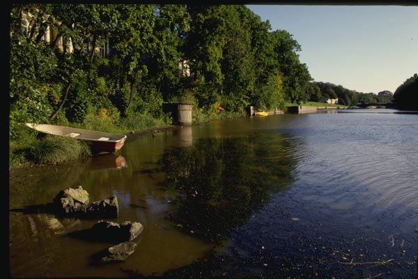 078077 The Aura River Shore, Turku A4 Photo Print