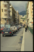 079008 Street In Downtown Genoa A4 Photo Print