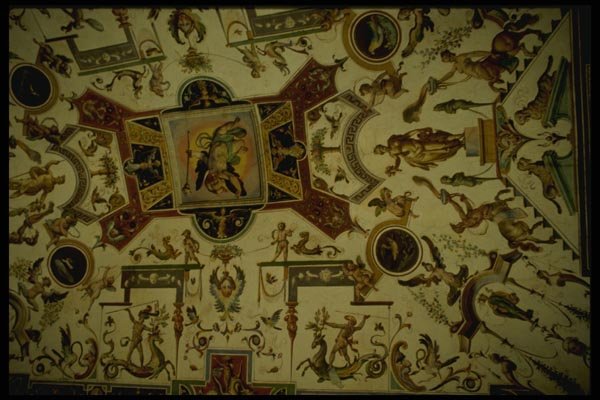 079016 Fresco Inside The Uffizi Gallery, Florence A4 Photo Print
