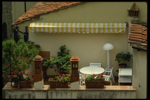 079026 Villa's Terrace, Florence A4 Photo Print