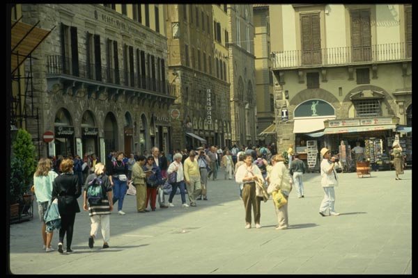 079028 The Strozzi Square, Florence A4 Photo Print