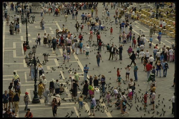079038 Crowd At St. Mark's Square, Venice A4 Photo Print