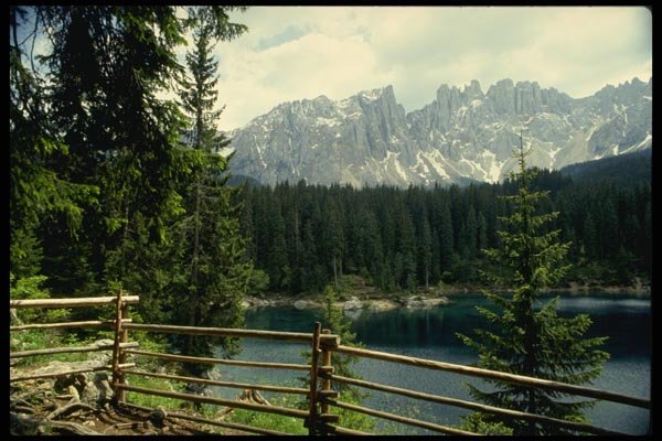 079098 Di Carezza Lake And Landscape, Dolomite, Murano A4 Photo Print