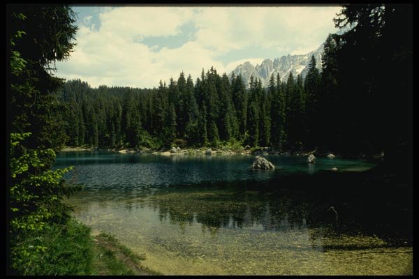 079099 Di Carezza Lake, Dolomite, Murano A4 Photo Print