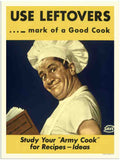 07K use leftovers army cook 2 Vintage Advert A4 Photo Print