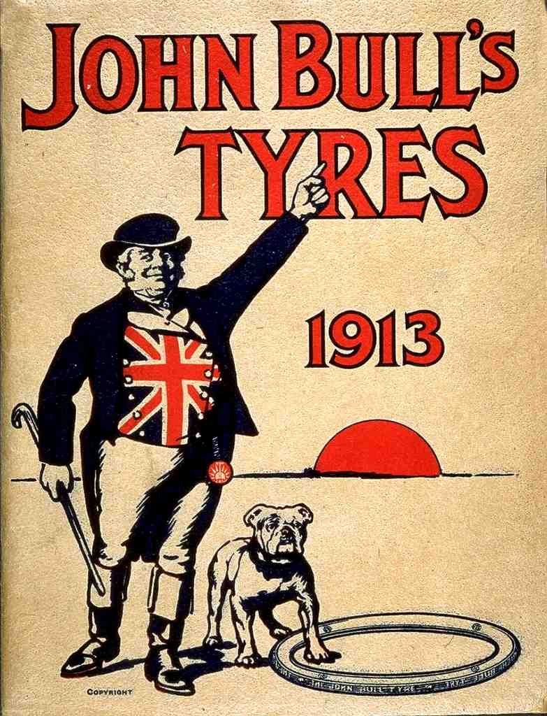 080 John Bulls Tyres 1913 Vintage A4 Photo Print