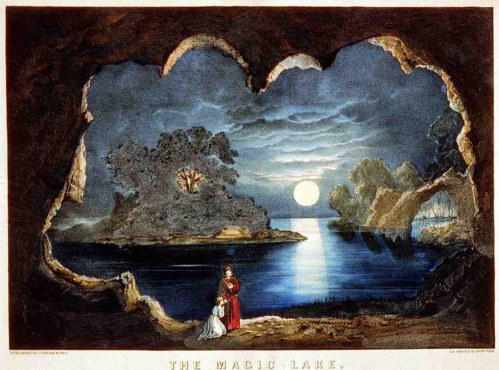 080 Magic Lake Vintage A4 Photo Print