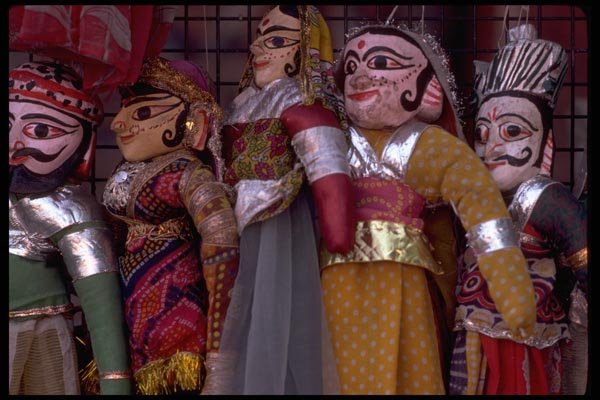 080018 Jaipur, Marionettes A4 Photo Print