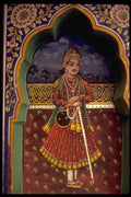 080039 Jaipur, Detail Of Mural On House A4 Photo Print