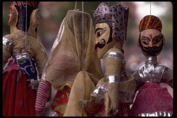 080049 Jaipur, Marionettes A4 Photo Print