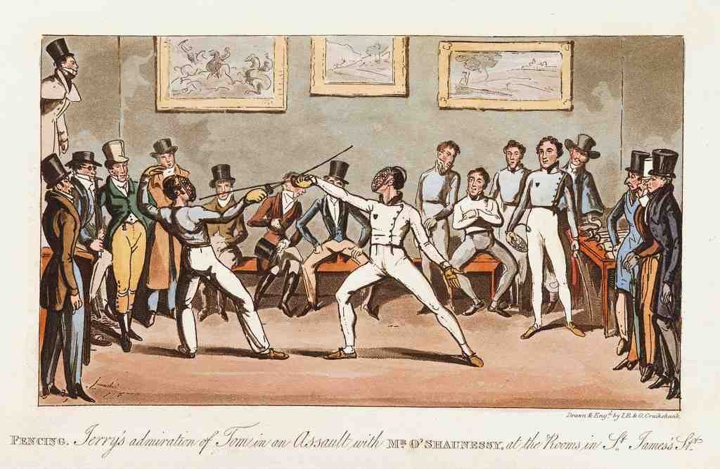 081 Fencing 1821 Vintage A4 Photo Print