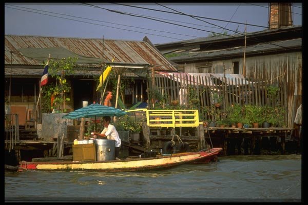 081033 Floating Snack bar, Bangkok A4 Photo Print