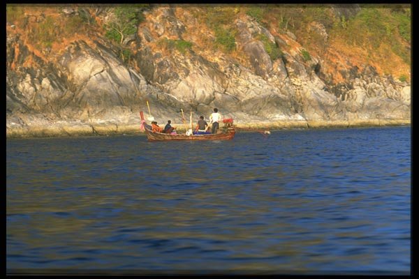 081037 Fishing In Phuket Island A4 Photo Print
