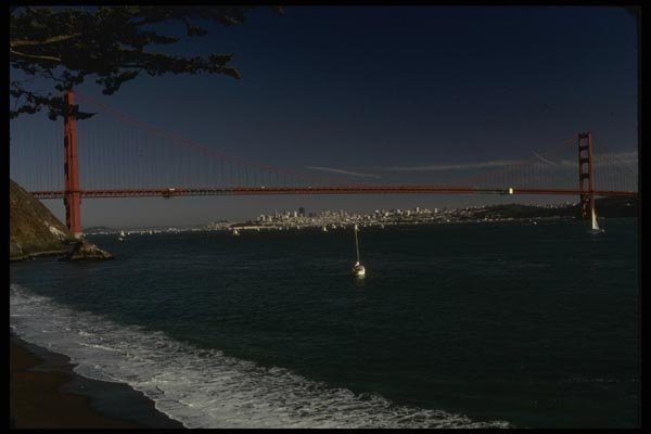 082006 Golden Gate Bridge And Kirby Cove Marin County A4 Photo Print