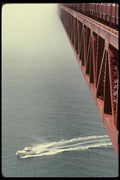 082010 Boat Going Under The Golden Gate Bridge A4 Photo Print