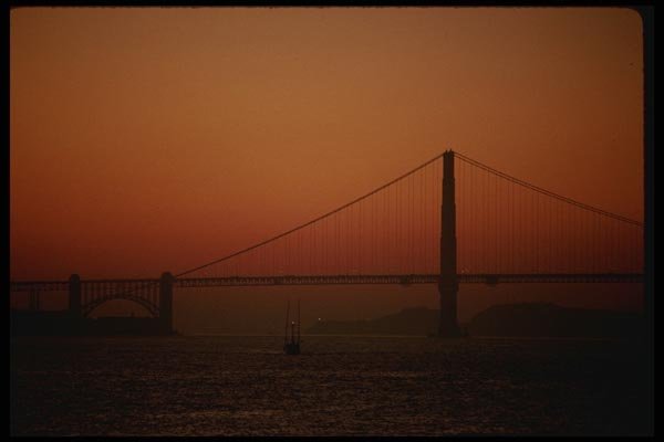 082016 Sunset Golden Gate Bridge A4 Photo Print
