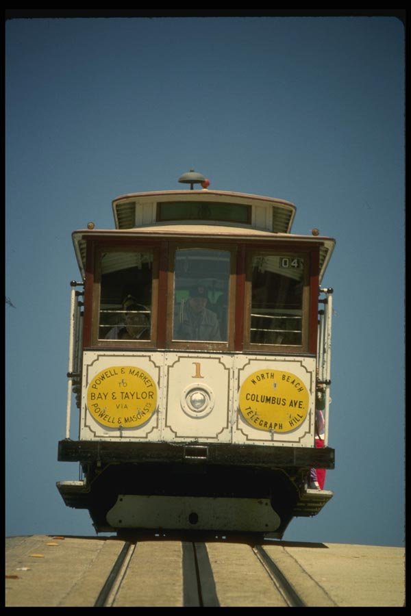 082038 Powell Street Cable Car Nob Hill A4 Photo Print