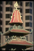 082047 Chinatown Pagoda A4 Photo Print