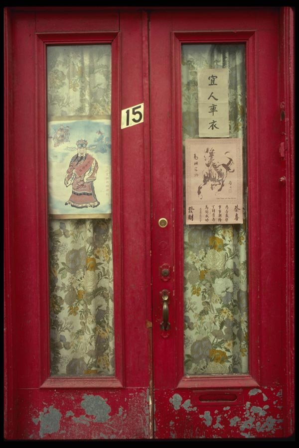 082050 Red Door Chinatown A4 Photo Print