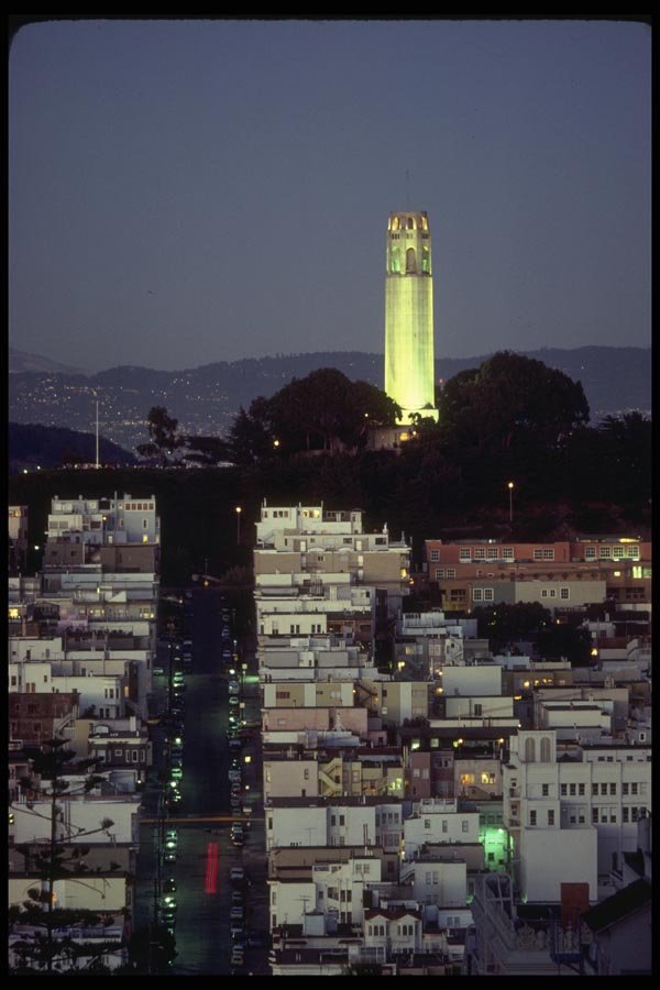 082081 Coit Tower Form A Distance Telegraph Hill A4 Photo Print