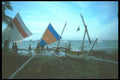 083008 Outrigger Canoes, Candidasa Beach A4 Photo Print