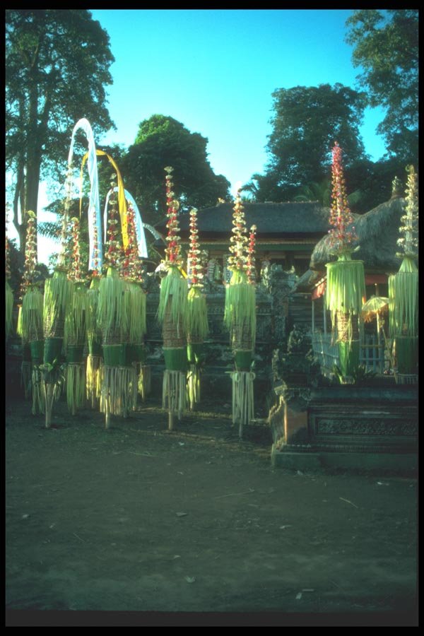 083011 Temple Festival Decorations, Ubud A4 Photo Print