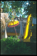 083013 Ritual Umbrella, Sangeh A4 Photo Print