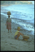 083025 Gathering Coral On A Beach Near Kusamba A4 Photo Print