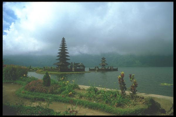 083054 Lake Temple At Candi Kluning A4 Photo Print