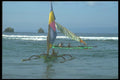 083089 Outrigger Canoe Landing At Shore Near Candidasa A4 Photo Print