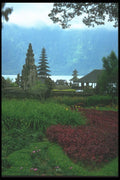 083094 Candi Kluning Temple On Lake Bratan A4 Photo Print