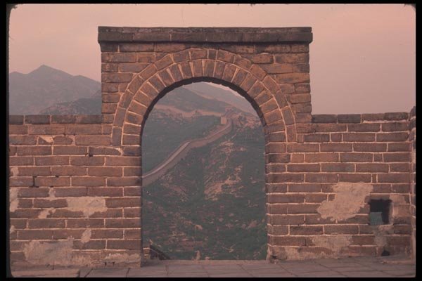 085024 Archway With Great Wall Badalin A4 Photo Print