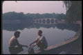 085036 Two Men By Lake, Taiyuan A4 Photo Print