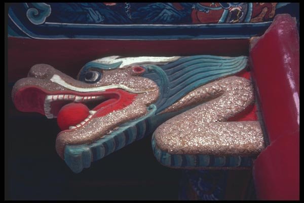 085043 Dragon's Head, Chin Temple Taiyuan A4 Photo Print